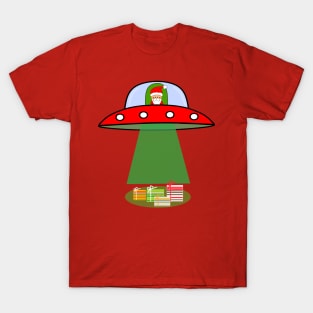 SANTA Claus Alien Spaceship T-Shirt